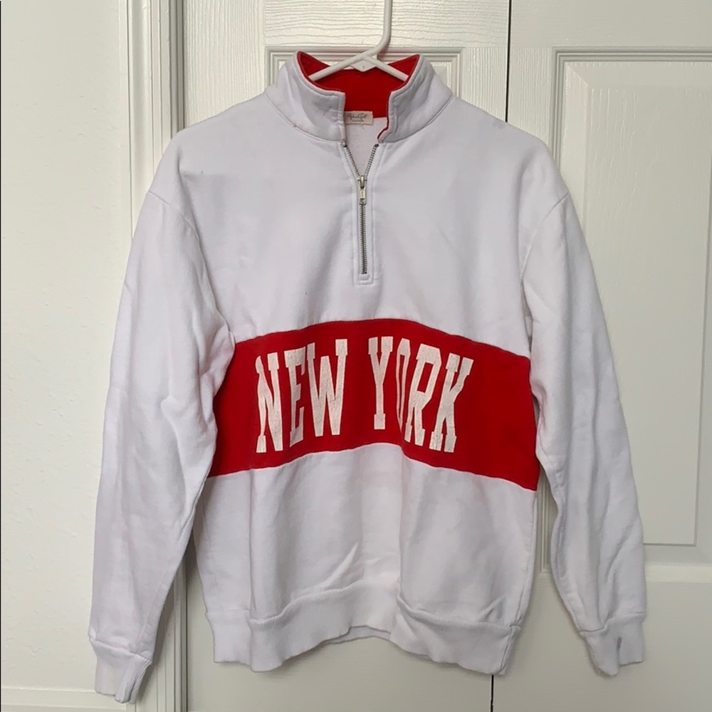 Brandy Melville New York Quarter Zip Sweatshirt